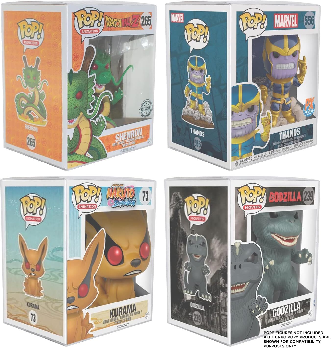 Protectors Compatible for Funko Pop! 6" Figures Plastic Display Vinyl Box 0.5mm