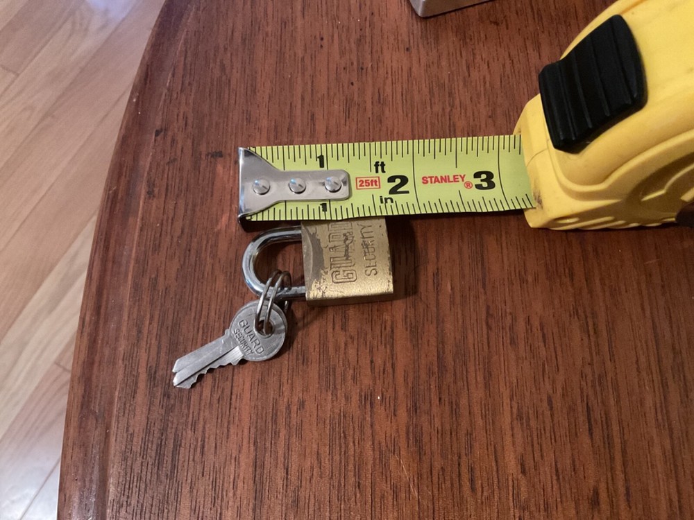 Vintage Brass Guard Security Padlock with 2 Keys