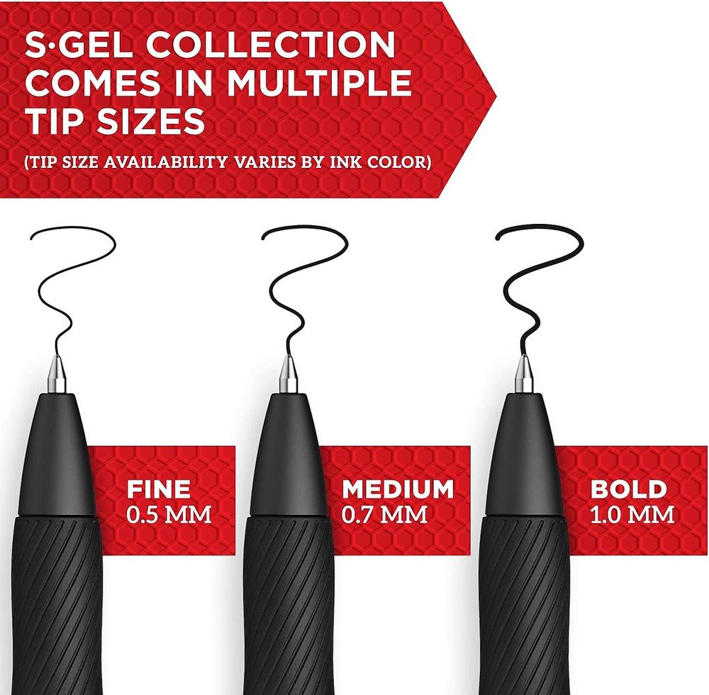 Sharpie S-Gel BOLDPT Black 4CT