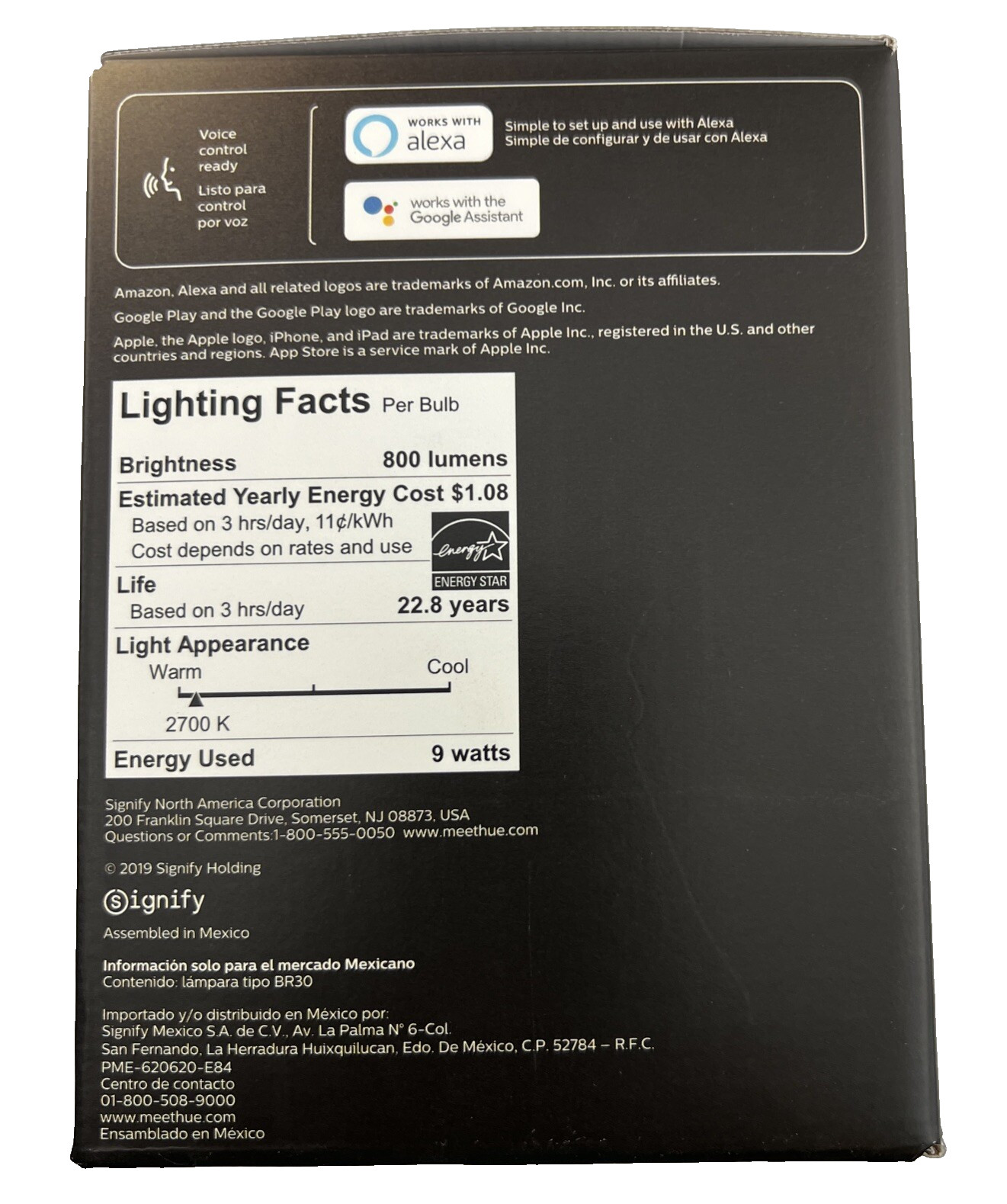 Philips Hue Smart LED Flood Light Bulb BR30 Bluetooth Zigbee Soft White 2 Pack