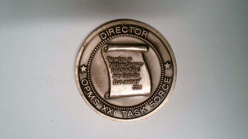 CHALLENGE COIN OPMS XXI TASK FORCE DIRECTOR AWARDED FOR EXCELLENCE