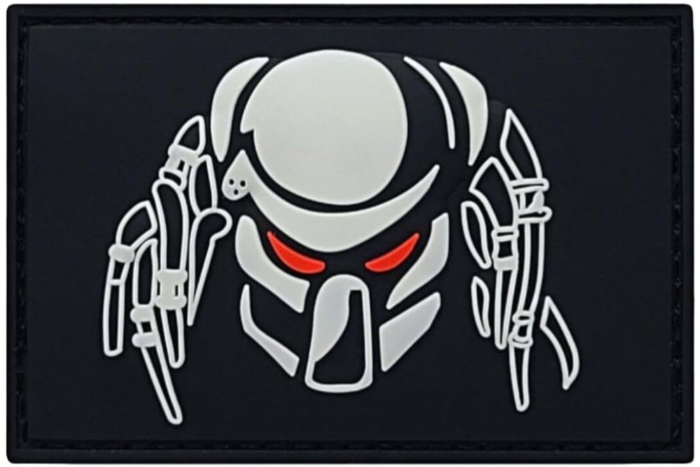 Predator Autodestruction Display Alien Glow Dark PVC RUBBER PATCH | 2PC HOOK 3"
