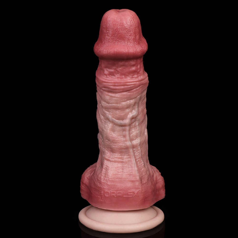 Double Layer Dildo Realistic Lifelike Big Real Dong Suction Cup Use Lubricant