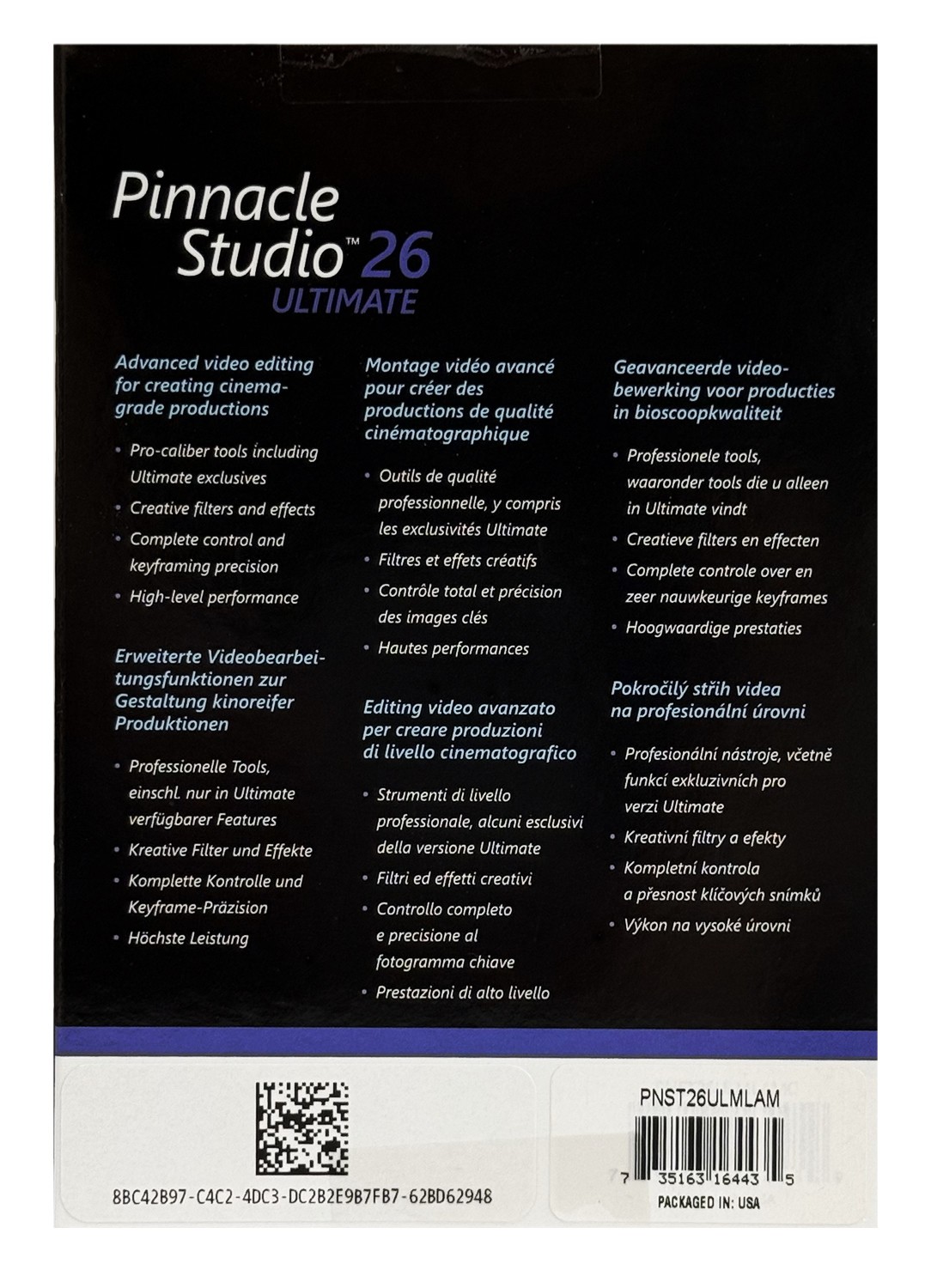 Pinnacle Studio 26 Ultimate - Perpetual, New Retail Box