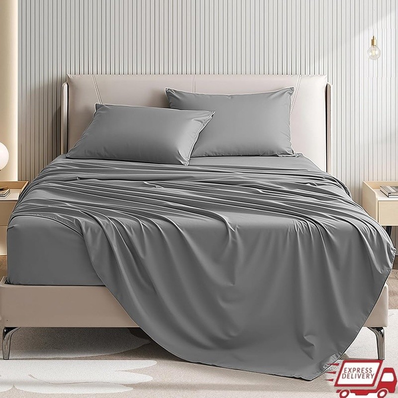 Soft Microfiber 4 Piece Bed Sheet Set Deep Pocket Durable Comfortable Quality US