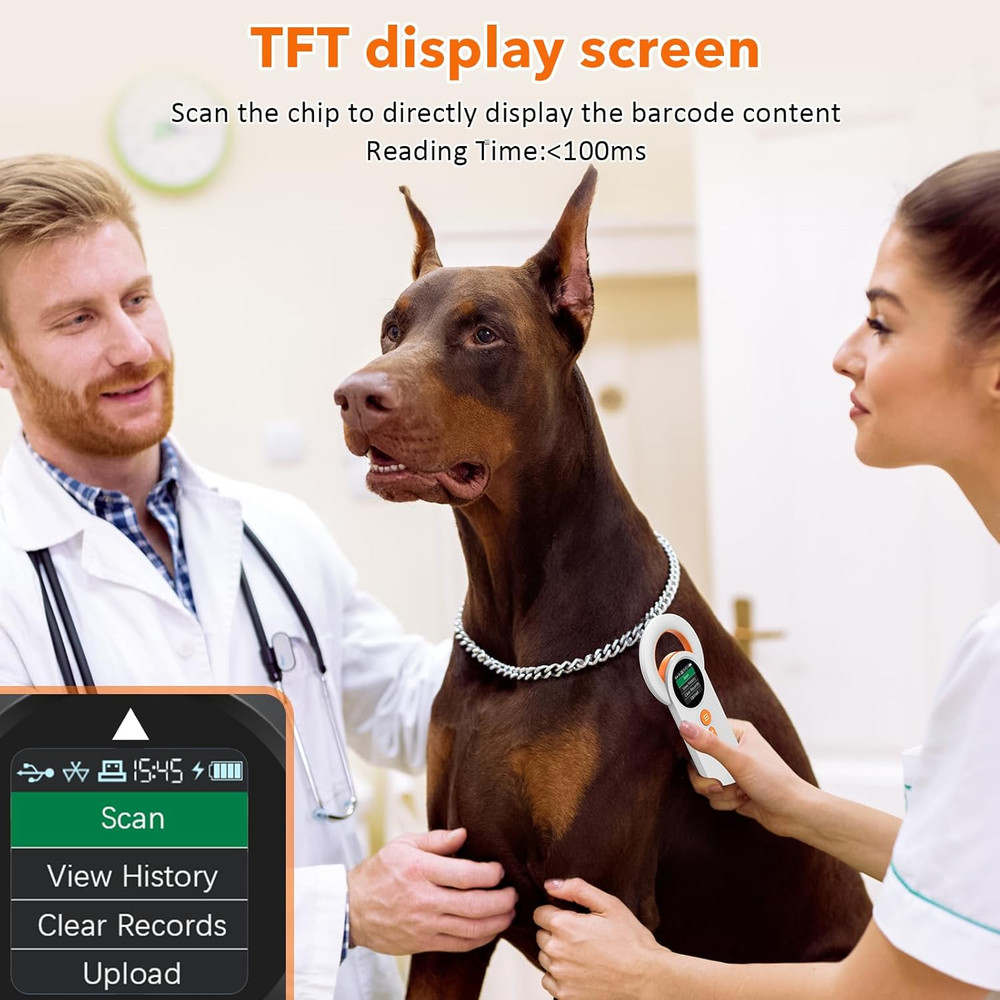 Pet Microchip Scanner Rechargeable RFID EMID Micro Chip Reader Scanner (2.4Ghz W