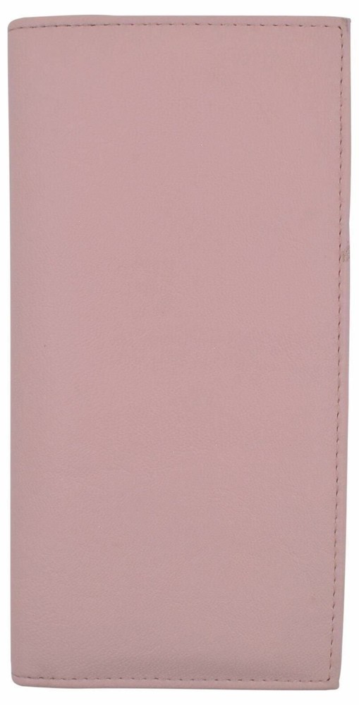 Basic PU Leather Checkbook Covers Light Pink