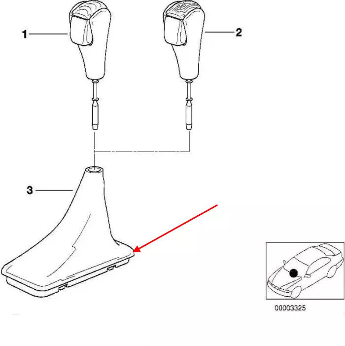 BMW E46 Auto Shift Boot Frame | 1999–2005 | 25161423220 3 Series
