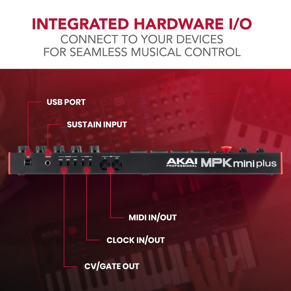 Akai Professional MPK Mini Plus - USB MIDI Keyboard Controller with 37 Mini Keys
