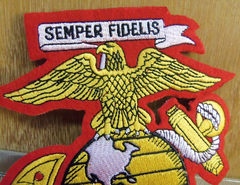 XLarge US Marine Corps – Semper Fidelis - Eagle Globe & Anchor Embroidered Patch