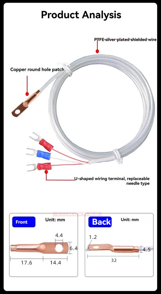 Pt100/PT1000 SMD Temperature Sensor Temperature Probe Thermocouple Surface End