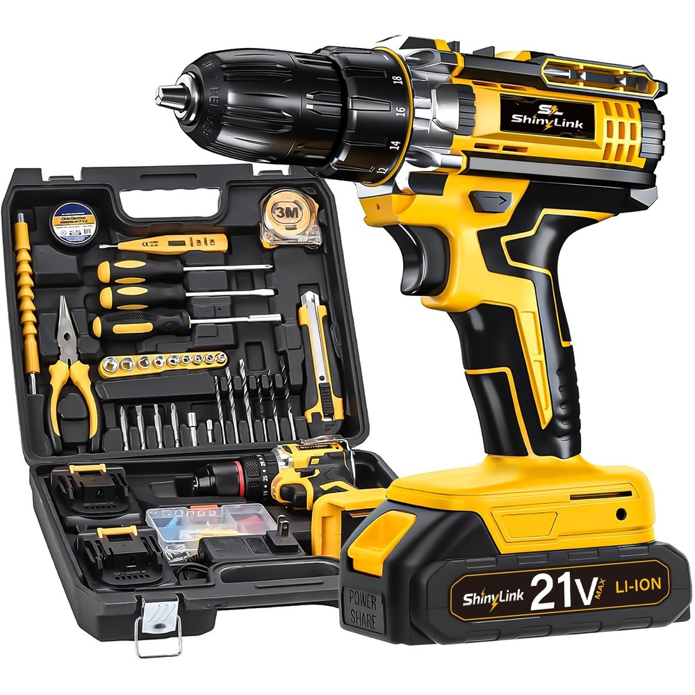 ST 21V Cordless Drill Multi-Purpose Home Tool Set, Basic Set with 1 Battery