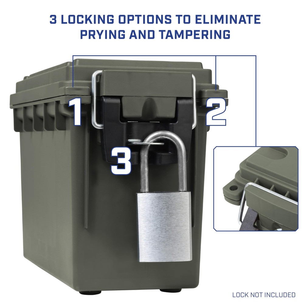 Sheffield 12626 Ammo Storage Box, Stackable .30 Cal Standard Single, Green