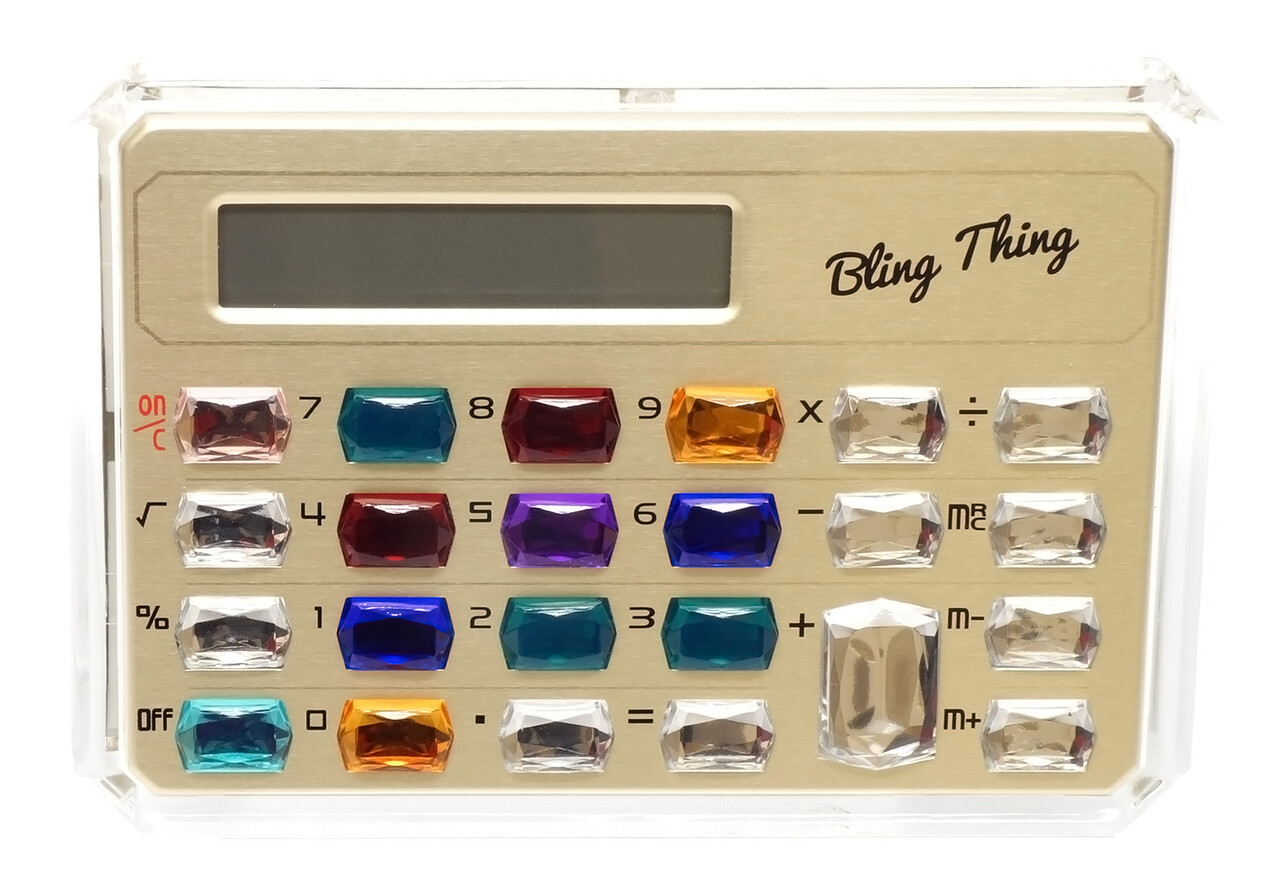 Speert Gemstone Calculator 2 COLOR CHOICES Crystal Buttons Blue Red Purple Pink