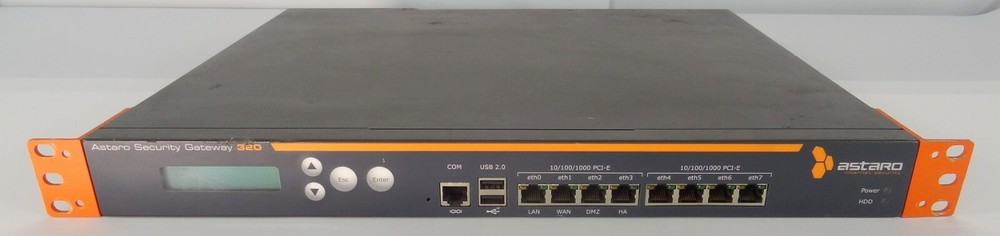 Astaro Security Gateway 320 Network Mail Web App Firewall ASG320