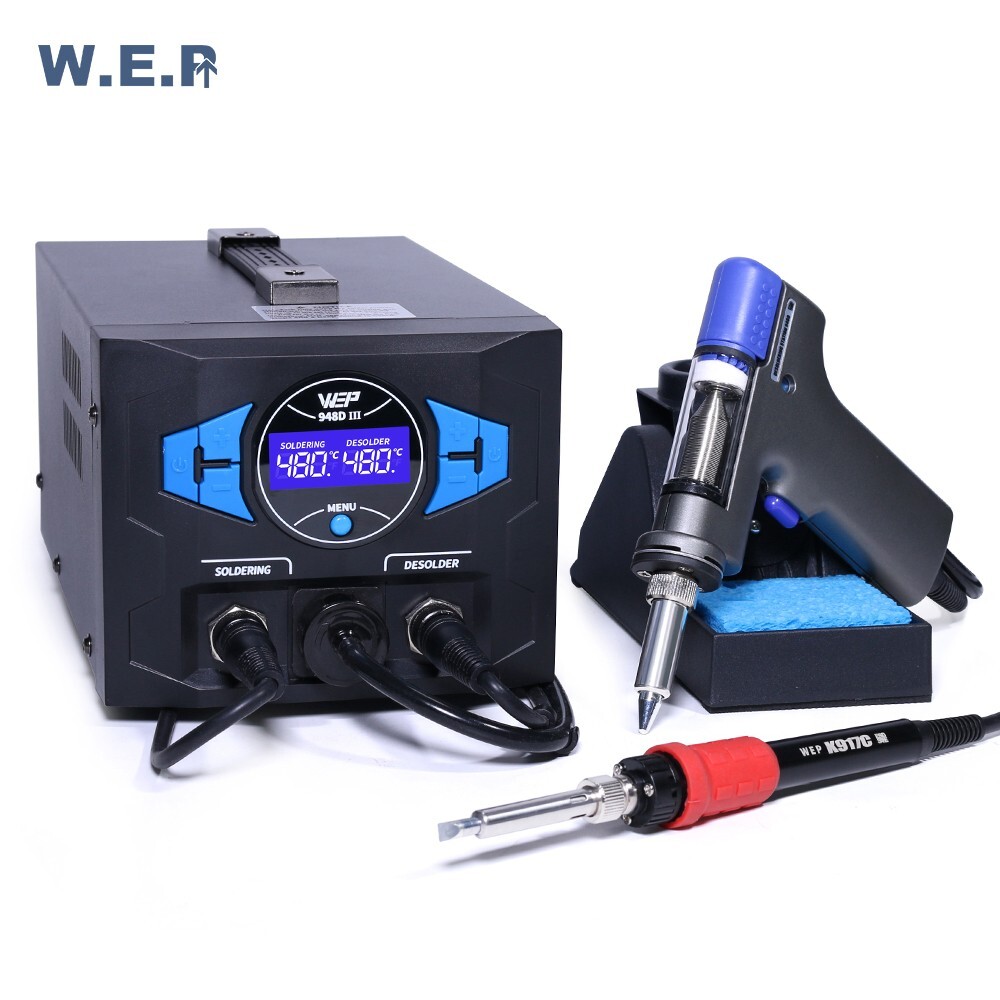 WEP 948D-III 110W Desoldering Station Soldering Iron Kit Suction Tin Gun Tool