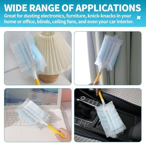Disposable Microfiber Feather Duster Refills, Multi-Surface Duster 60