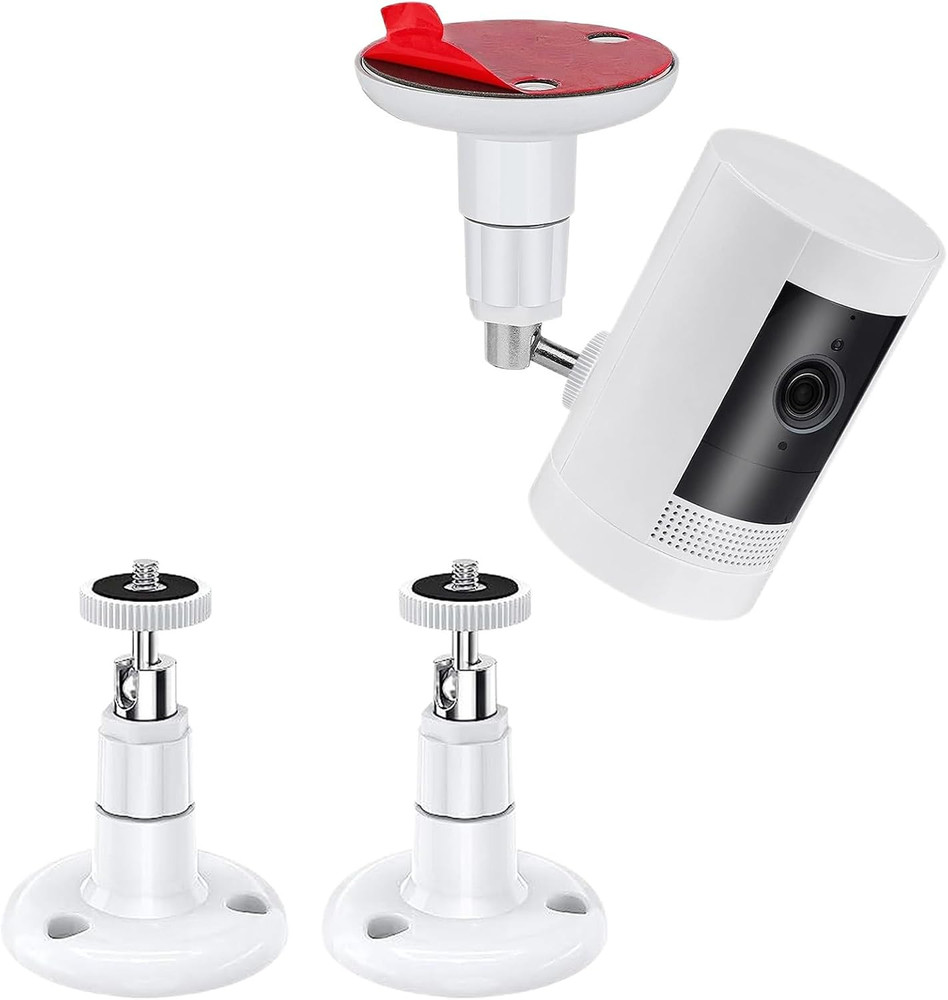 2 Pack Adjustable Security Wall Mount for Ring Camera&Stick up Cam Battery,Indoo