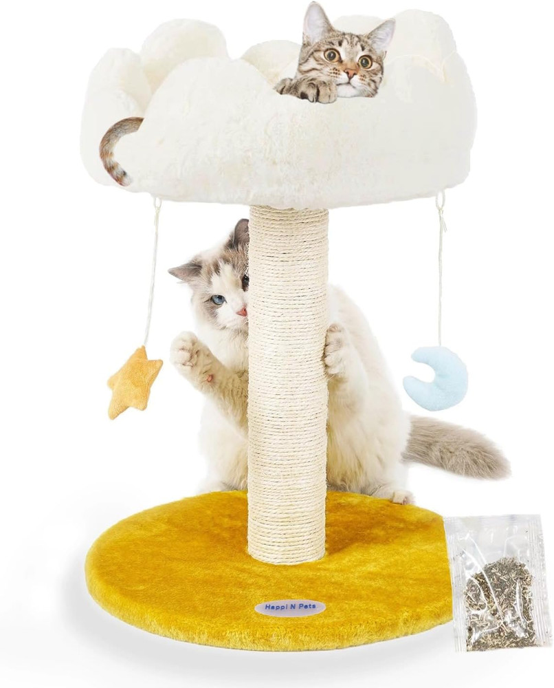 Cloud Cat Tree, Cat Scratching Post with Bed, Small Cat Tree for Kittens, Cat Sc