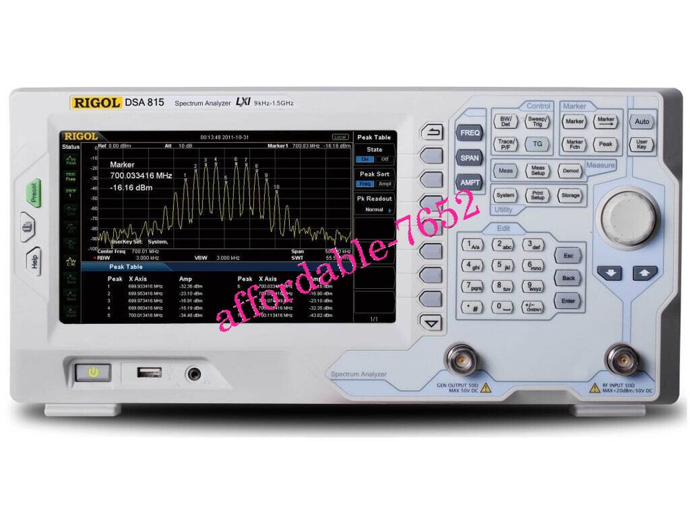 Rigol DSA815-TG Tracking Generator Spectrum Analyzer  FedEx or DHL .NEW