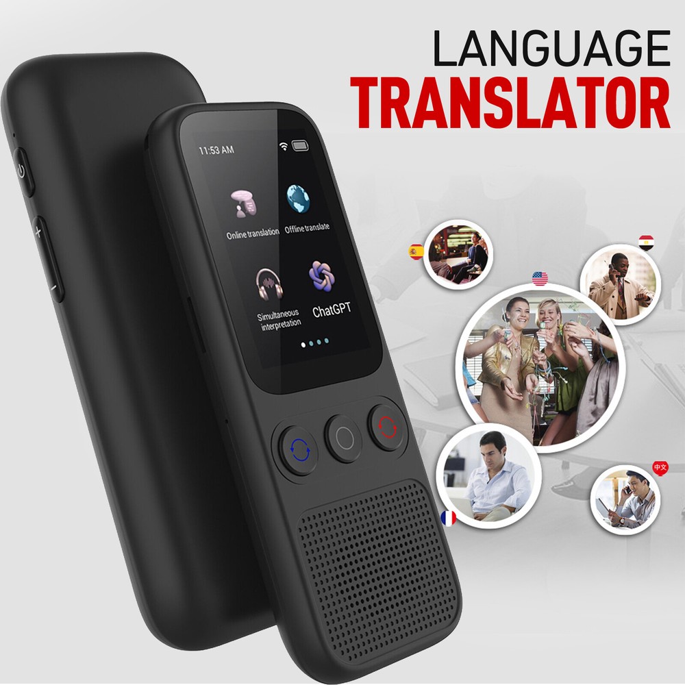 Portable Language Translator Device with 138 Languages Voice Translating .