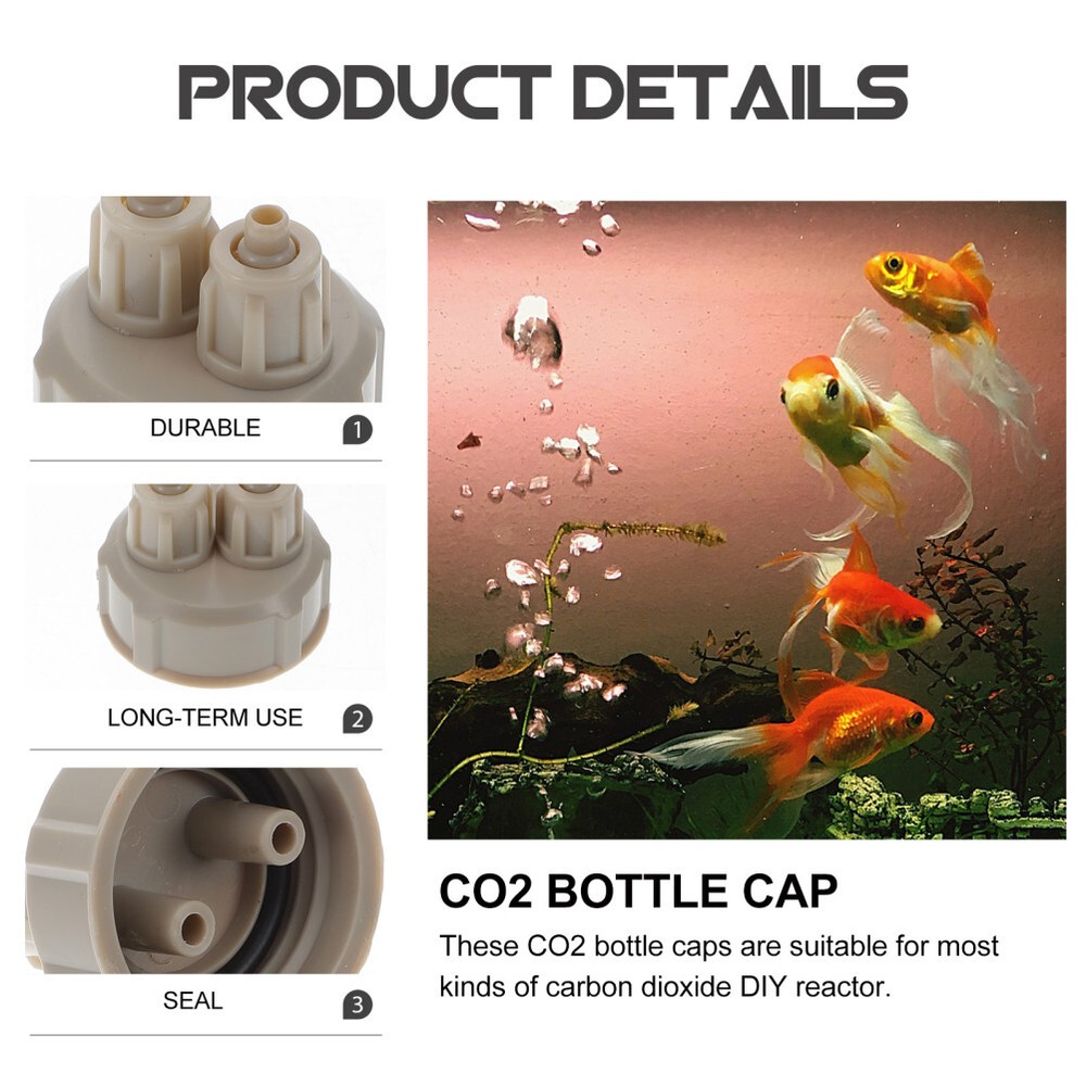 6pcs Aquarium Plants System Accessories CO2 Diffuser Caps Carbon Dioxide Reactor