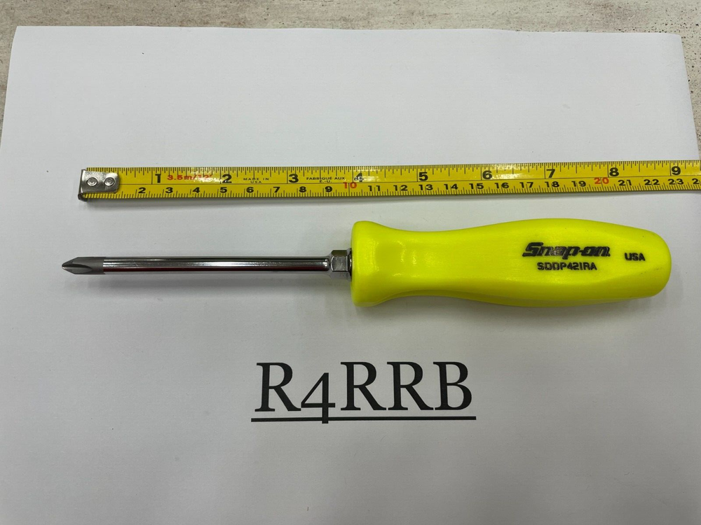 Snap-on Tools NEW 2pc HIVIZ Hard Handle Flat Phillips Head Screwdriver Set