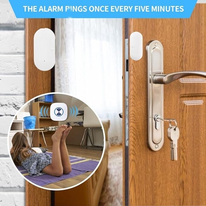 Wireless Door Chime, Security Door Open Sensor, Door Entry Alert for Office