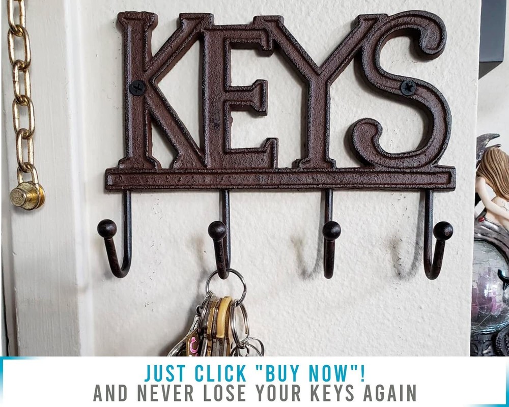 Comfify Key Holder for Wall “Keys Decorative Farmhouse Rustic Wall Mounted-B8