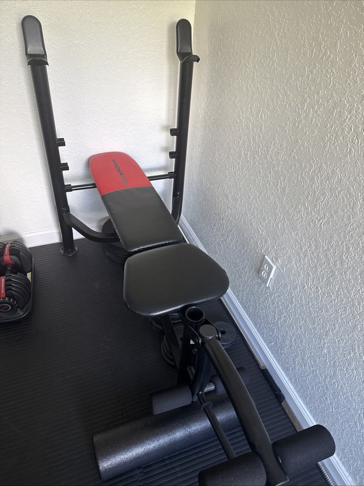 Weider Traditional Flat Weight Workout Exercise Bench ~ Black