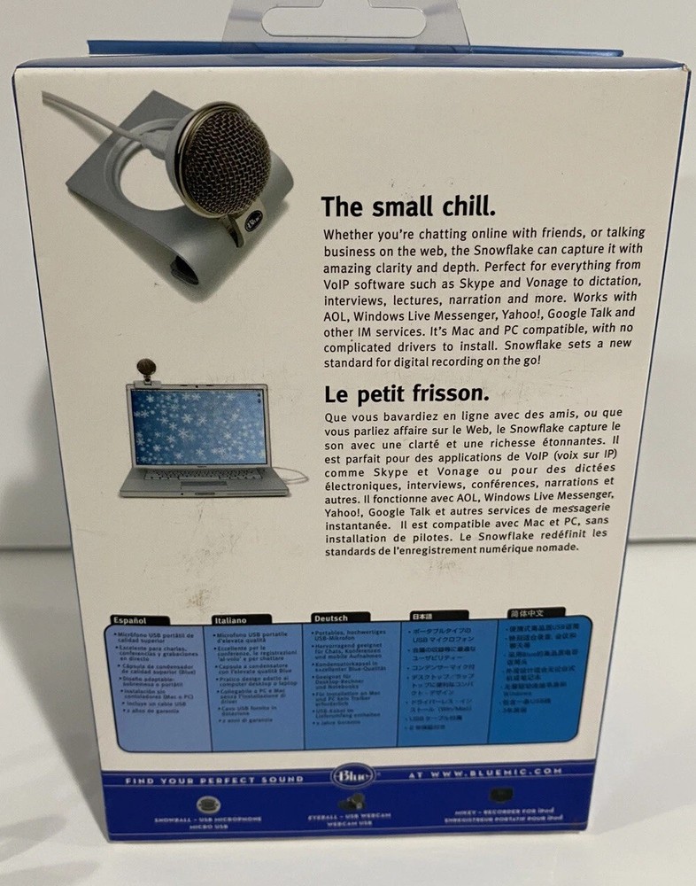 Blue Snowflake Portable USB Microphone-Tested