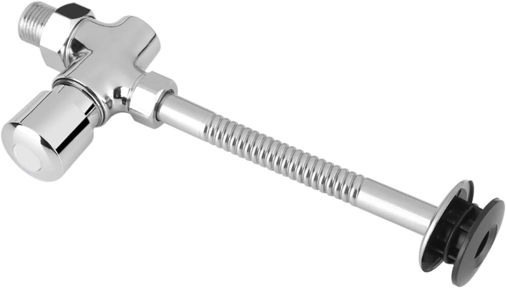 Toilet Urinal Flush Valve Button Type Manual Delay Automatic Shutoff Polished Ch