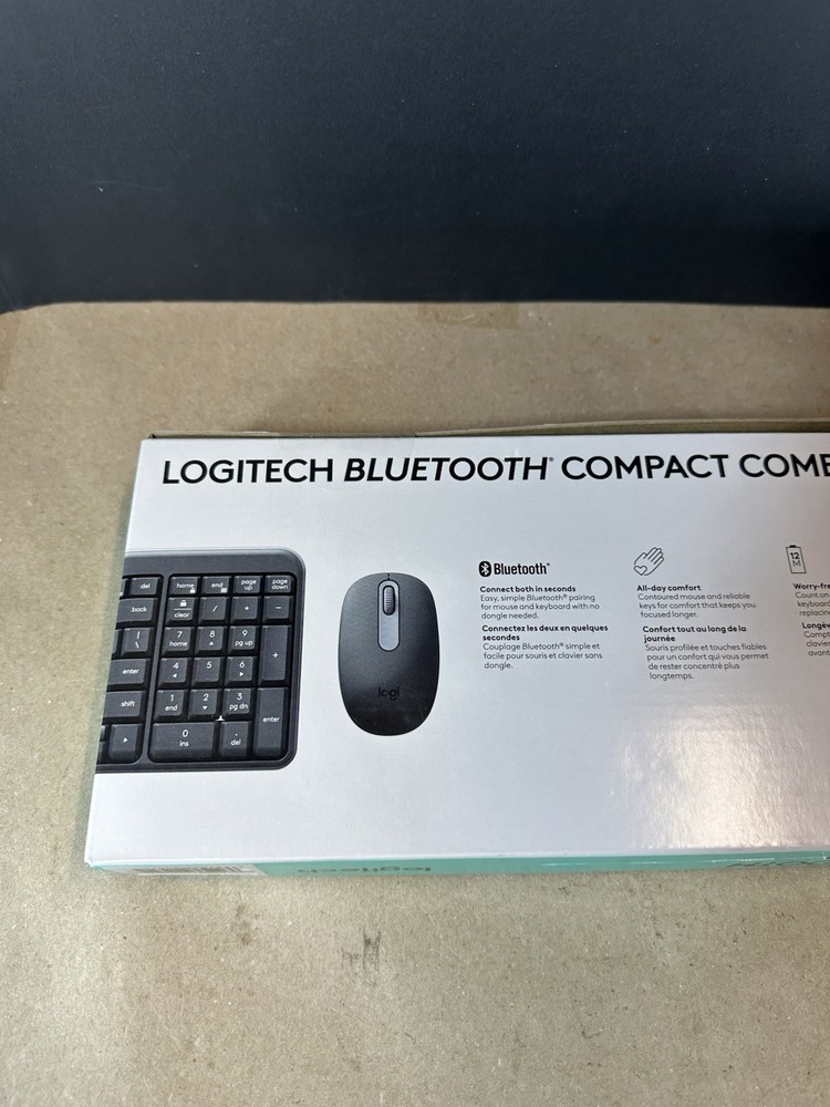 Logitech Bluetooth Compact Wireless Keyboard & Mouse Combo - mk250 - BLACK