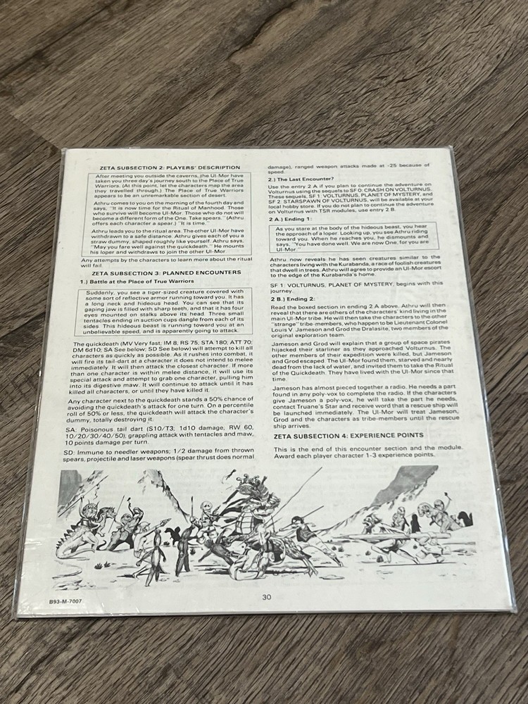 TSR Star Frontiers Alpha Dawn - Crash on Volturnus