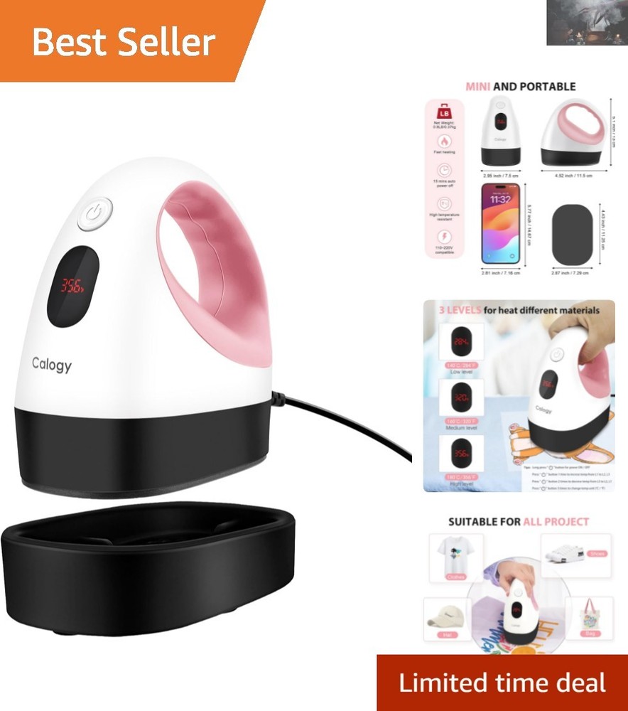 Personalized Crafting Made Easy: Mini Heat Press with Adjustable Temp Control