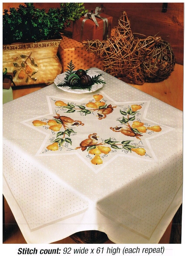 PARTRIDGE FOR TABLE TOPPER  CROSS STITCH PATTERN  ONLY   #957