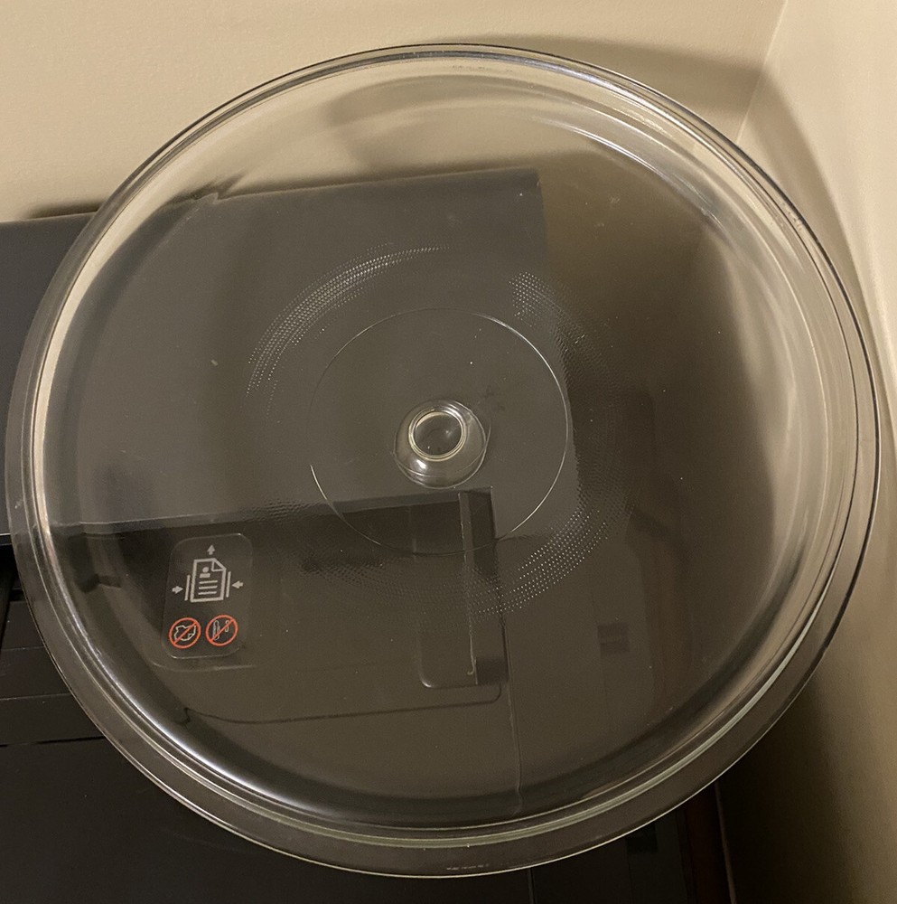 12” clear glass round replacement lid