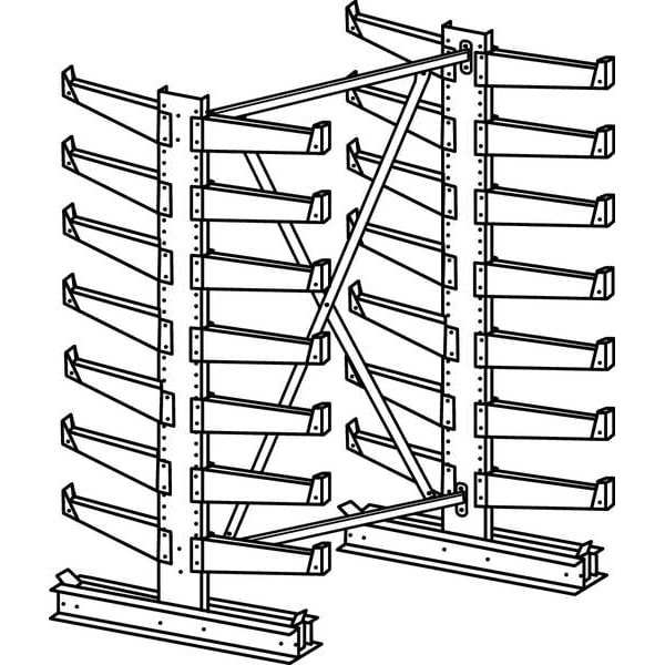Modular Stacking Rack, 16X12 In., 2500 Lb., Sz Ax