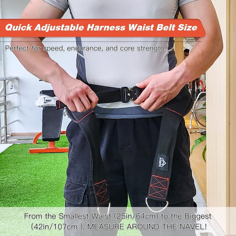 Sled Pulling Belt for Weight Training — Adjustable Neoprene, Durable Belt with
