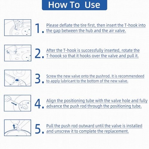 Quick Change Tire Valve Tool Kit, Tire Valve Stem Core Quickly Replacement