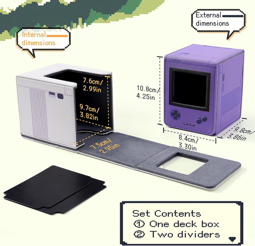 Retro Gaming Console Appearance MTG Deck Box with Commander Display, Card Deck C