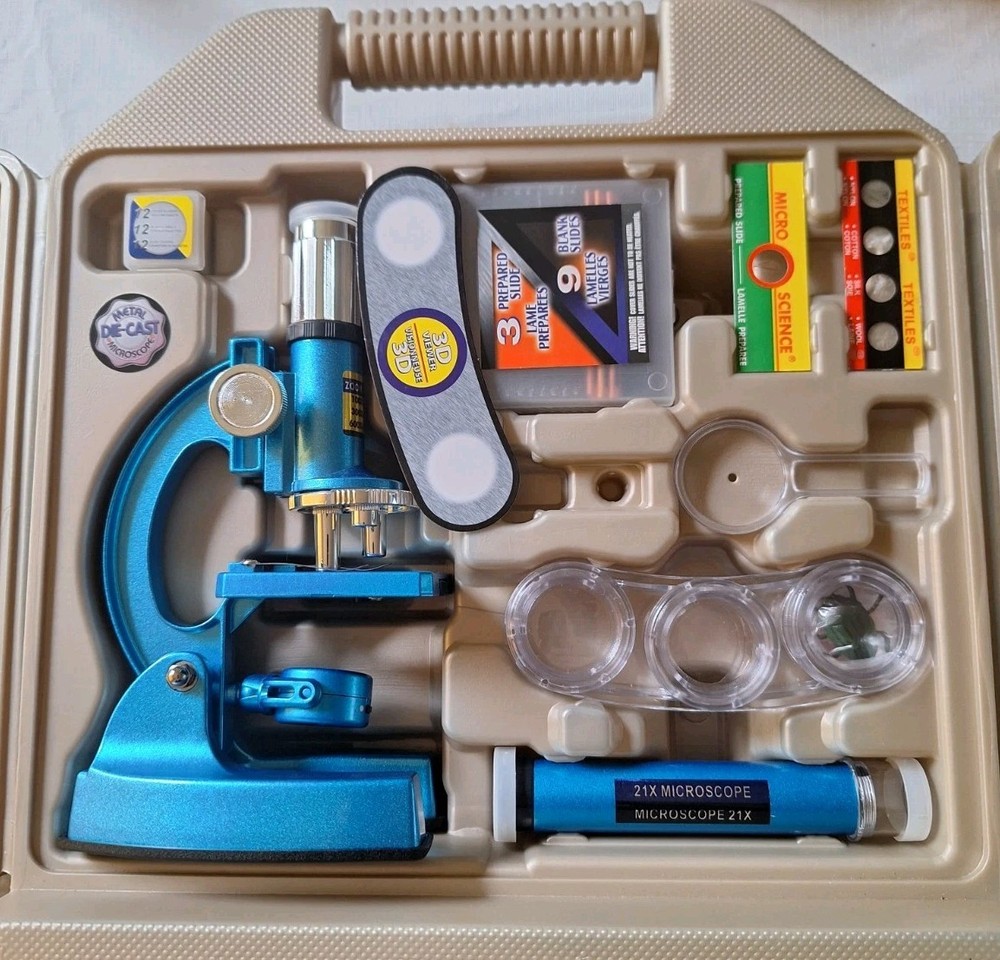 Micro-Science Microscope Set with Carrying Case