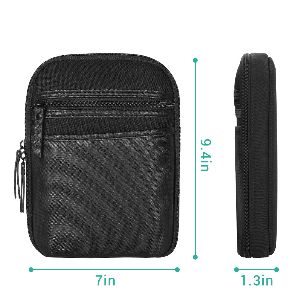 Concealed Carry Gun Pouch Pistol Holster Pack Waist Pocket Bag Belt Loops Black