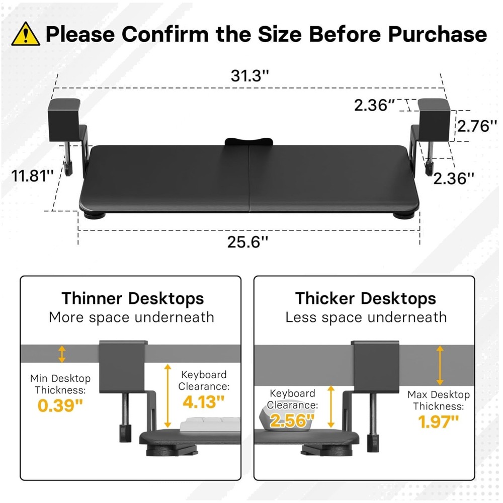 Keyboard & Mouse Drawer, Space-Saving Solution