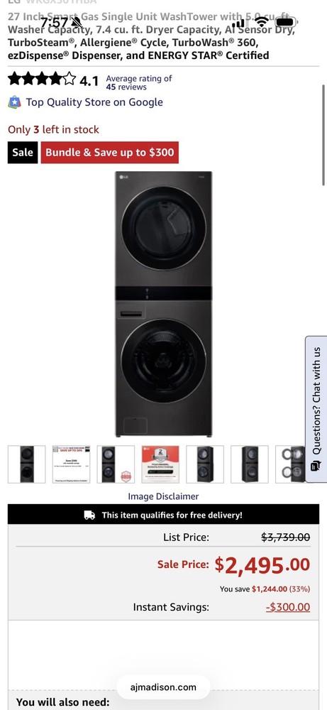 LG Washtower Brand New!