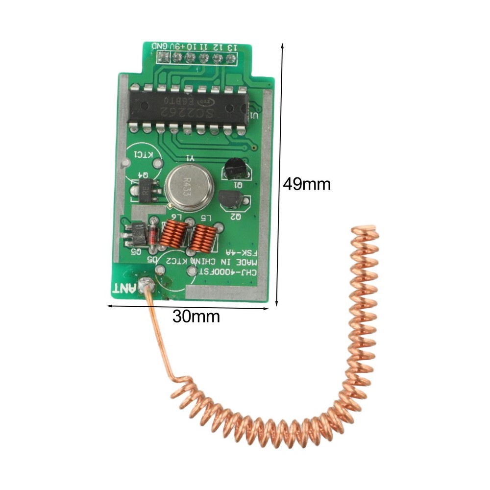 Wireless Remote Control Transmitter Module Kit 4000M 433MHz for Projects