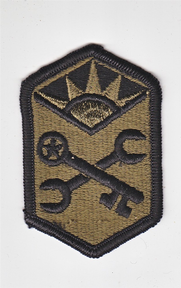 Army Patch: Advanced Weapons Support Command - subdued, merrowed edge