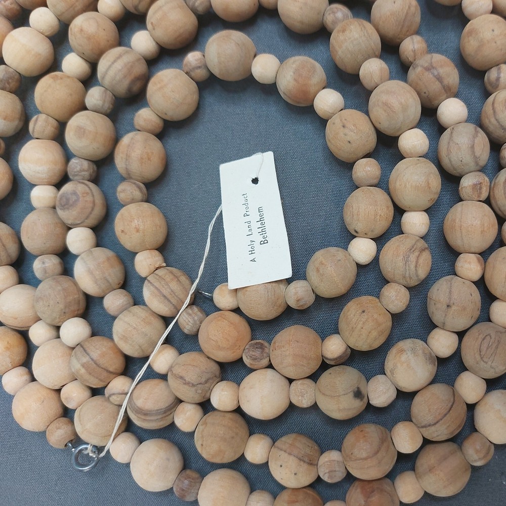 Rosary Beads 60"+ Olive Wood Bethlehem