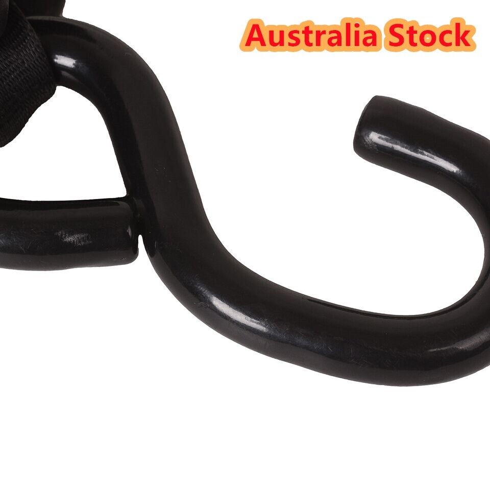 1PCS Quick Release Automatic Retractable Ratchet Tie Down Strap With S hooks