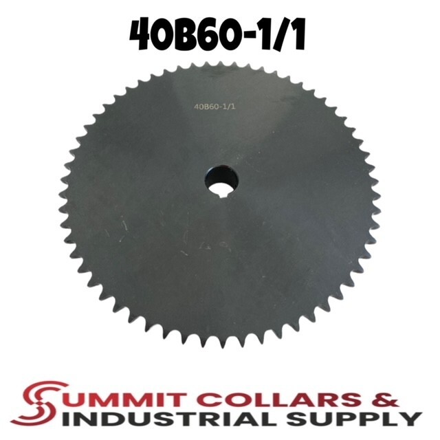 #40 Roller Chain Sprocket B Type 1" Bore 60 Tooth 40B60-1/1
